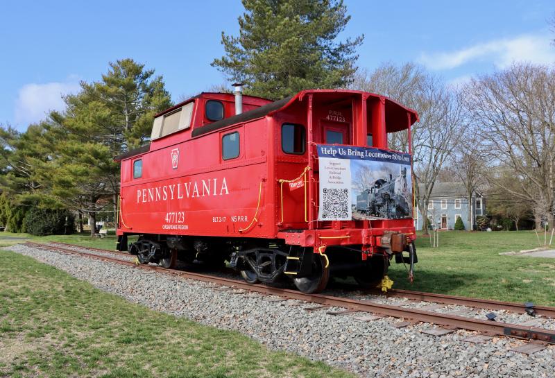 The caboose is now in its new position, 100 feet farther down the track in Stango Park. It will be open for tours Sunday, April. 6. BILL SHULL PHOTO